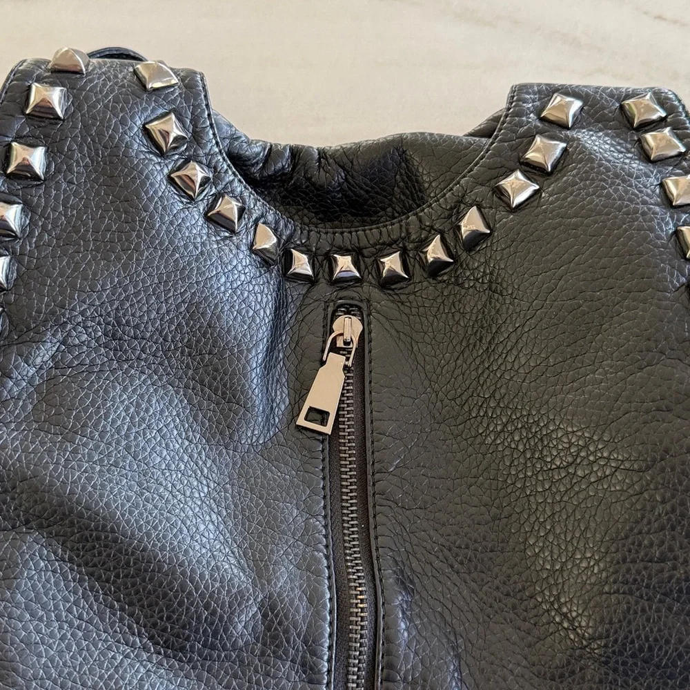 Women Backpack Purse Leather Vegan Ladies PU Washed Leather Shoulder Bag Black